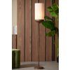Stojaca lampa Ø23x159 cm DANIA drevená potlač d hnedá+lano krémová