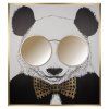 Nástenné umenie Panda čierno-zlaté