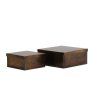 Box deko set 2 ks 12,5x12,5x6+16,5x16,5x7 cm LOBERIO antique bronze