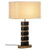 Stolová lampa Levina čierna/zlatá