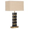 Stolová lampa Levina čierna/zlatá