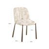 Jedálenská stolička Lana béžová graffic (Sada 2 ks)