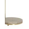 Príručný stolík Ø26x76 cm LEDA travertín hnedý+bronz