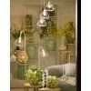 Stojaca lampa 47x28x160 cm BISHO sklo číre+krémové